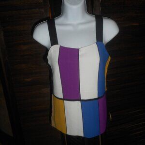 NWT Rachel Roy retro stripe art deco top, small